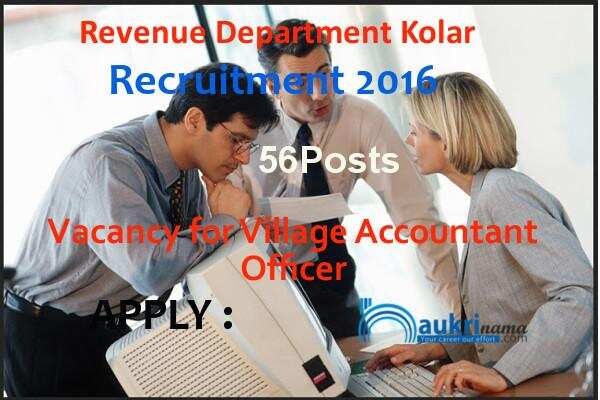 Revenue Department Kolar Village Accountant Jobs 2016