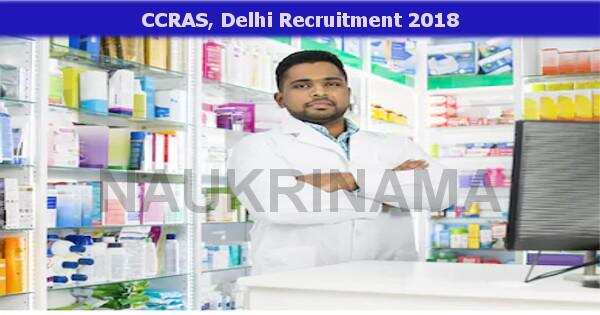 Senior Consultant and Pharmacist Job Openings in CCRAS Delhi