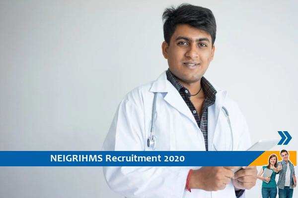 NEIGRIHMS Shillong Recruitment for Junior Resident Posts