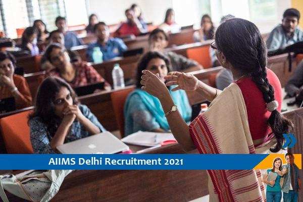 Recruitment to the post of Assistant Professor in AIIMS Delhi