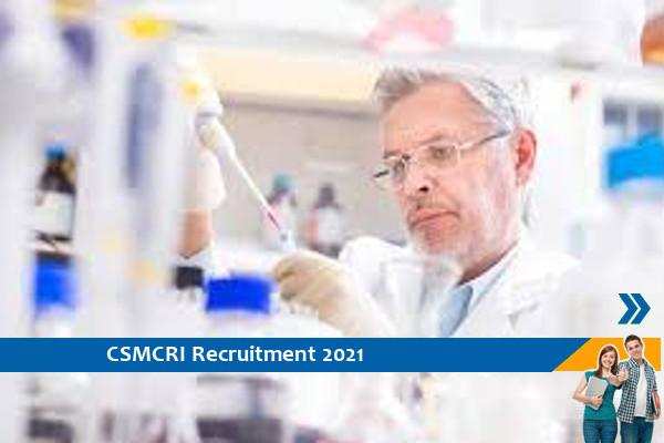 Recruitment to the post of Project Assistant in CSMCRI