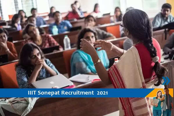 Recruitment to the post of Assistant Professor in IIIT Sonepat