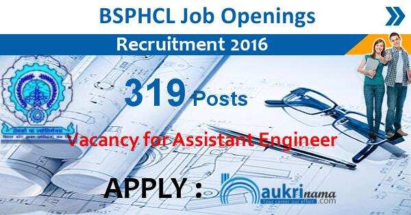 Job Alert- Engineering jobs 2016 in BSPHCL