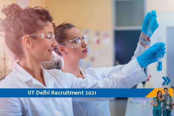 IIT Delhi Recruitment for the post of Research Associate