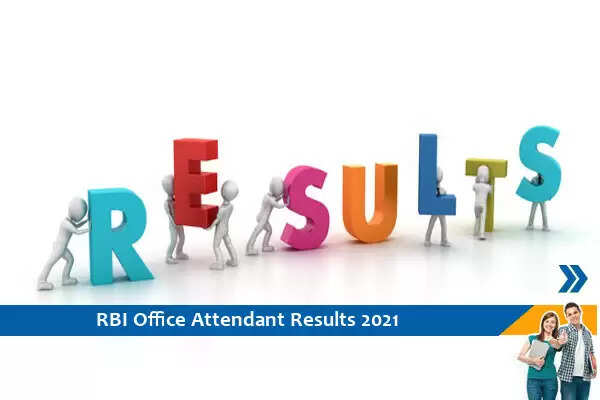 RBI Results 2021- Office Attendant Exam 2021 Result Out, Click Here for Result