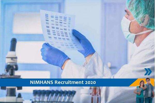 Recruitment for the post of Research Assistant Post, NIMHANS