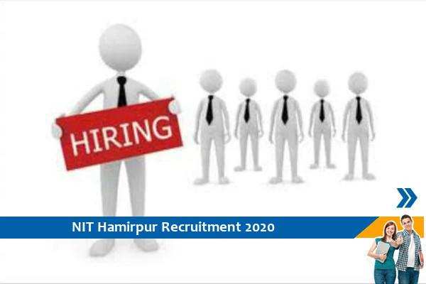 Recruitment for the post of Project Associate in NIT Hamirpur