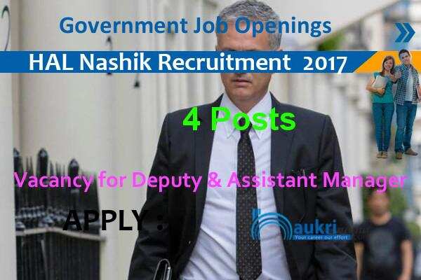 Deputy and Senior Manager Jobs 2017 in HAL Nashik