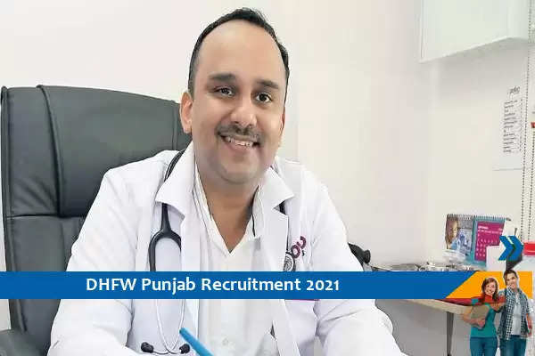 DHFW Punjab Recruitment to the post of Medical Officer