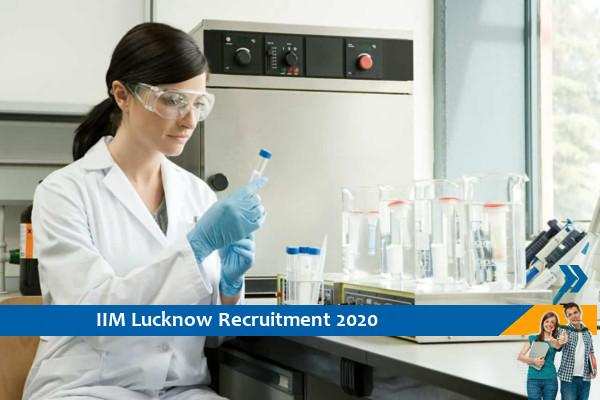 IIM Lucknow Recruitment for the post of Project Assistant