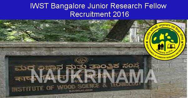 Job Alert: Junior Research Fellow Vacancy in IWST-2016