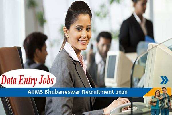 AIIMS Bhubaneswar recruitment for the post of Research assistant and Data entry operator 2020