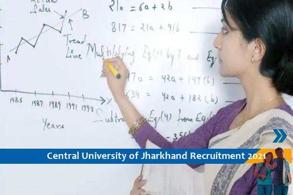 Recruitment to the post of Assistant Professor in Central University of Jharkhand