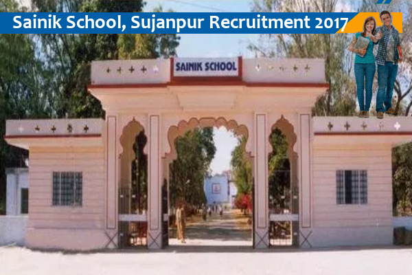 Sainik School, Sujanpur Vacancy for Resident Doctor and Others