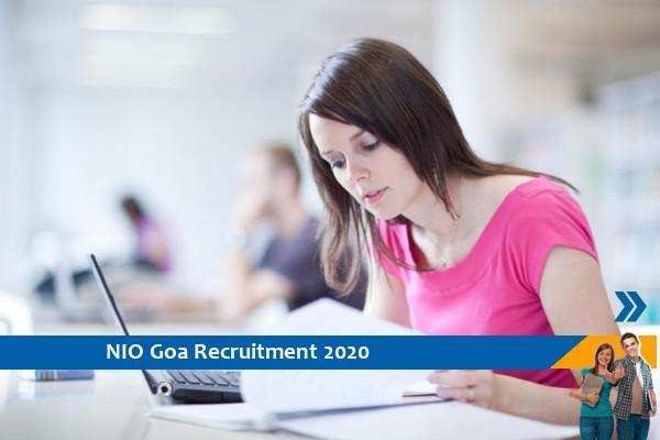 NIO Goa Recruitment for Senior Project Associate
