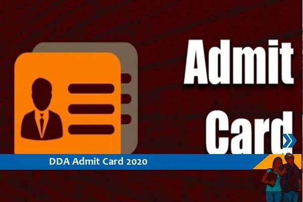DDA Admit Card 2020 – Click here for Stenographer Exam 2020 Admit Card