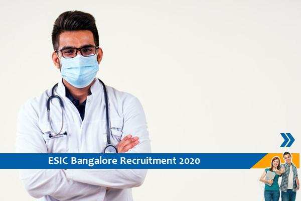 Recruitment for the post of specialist in ESIC Rajajinagar
