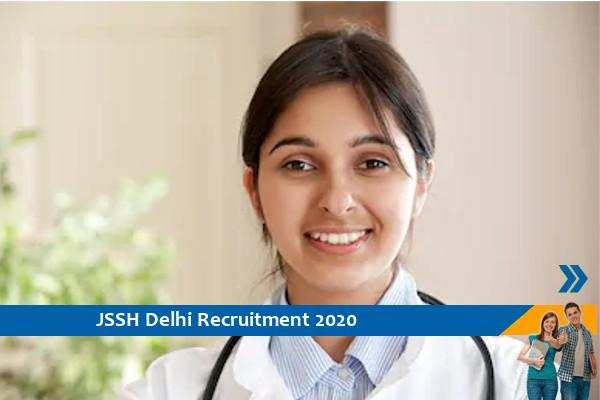 Govt of Delhi JSSHS Recruitment for Senior Resident Posts