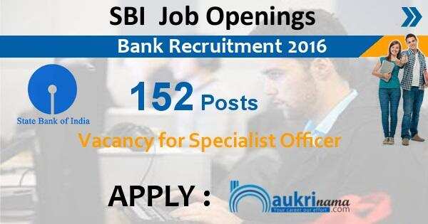 Job Alert: Managers Vacancies in SBI-2016