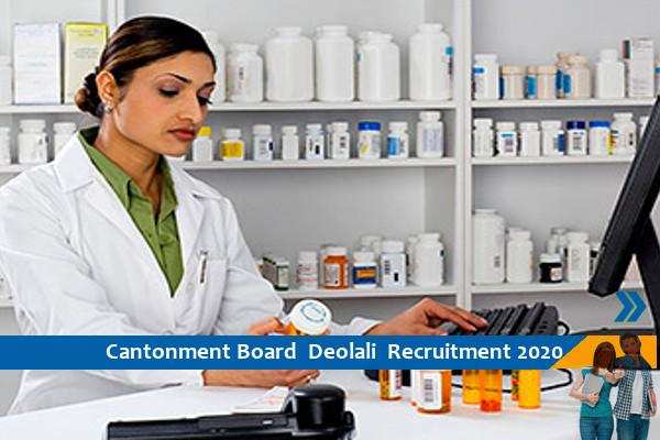 Cantonment Board Deolali Recruitment for the post of Pharmacist