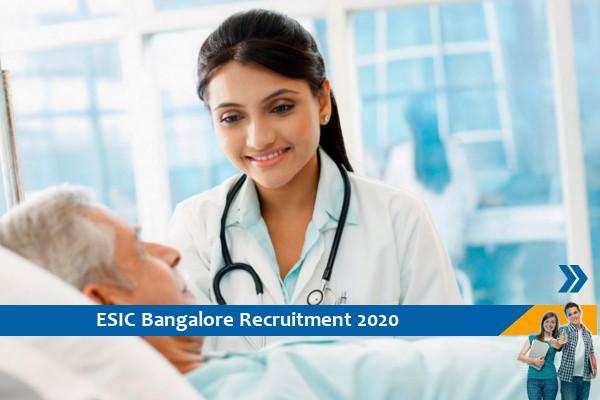 Recruitment of part time medical refree at ESIC Bangalore