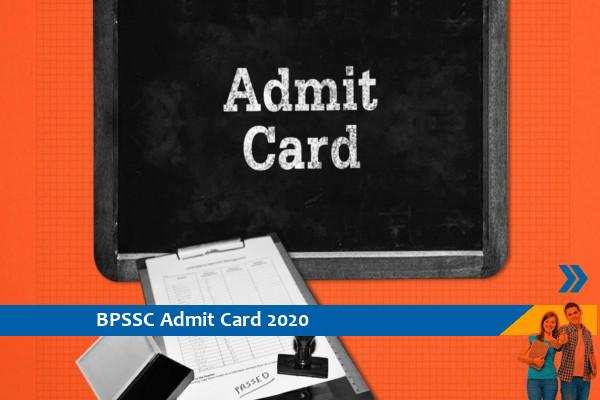 BPSSC Admit Card 2020 – Click here for the admit card of Assistant Sub Inspector Exam 2020