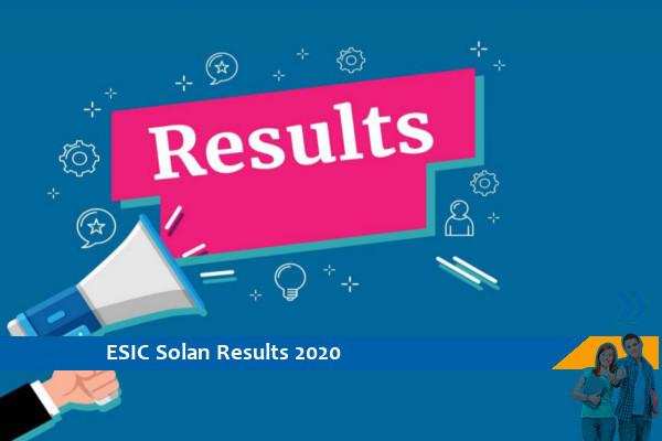 ESIC HP Results 2020- Senior Resident and Specialist Examination Results 2020