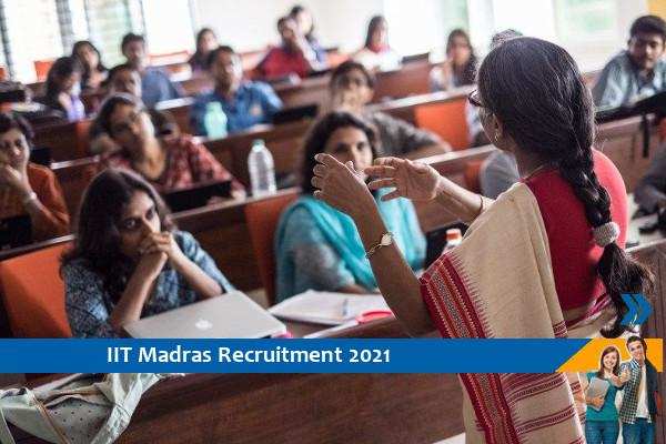 IIT Madras Recruitment for the post of Assistant Professor