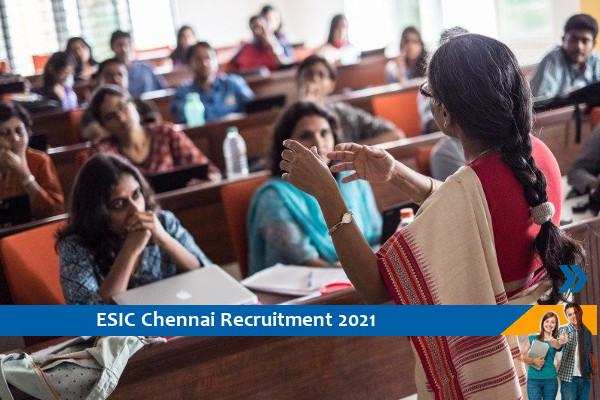 Recruitment to the post of Professor in ESIC Chennai
