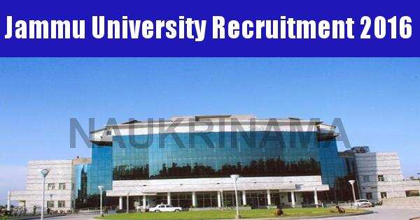 Job Alert-Project Fellow vacancy in University of Jammu-2016