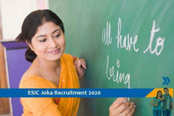 Recruitment in the posts of Professor and Associate Professor in ESIC Joka