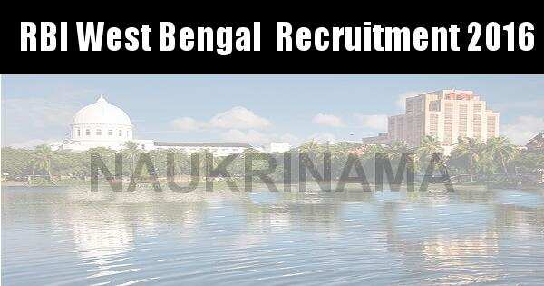 Job Alert: RBI, West Bengal Vacancy 2016 for Medical Consultant