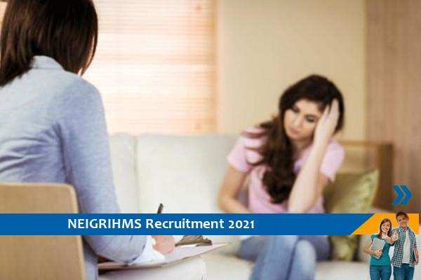 Recruitment of Psychologist in NEIGRIHMS Shillong