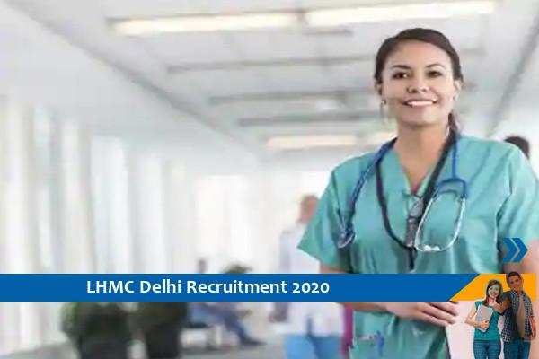 Recruitment for vacant post of Staff Nurse in LHMC Delhi