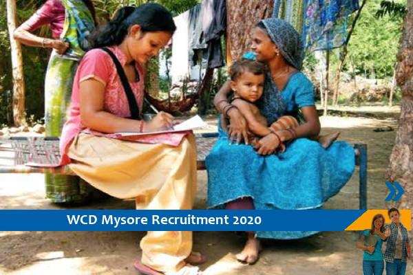 WCD Mysore Recruitment for Anganwadi Worker and Helper