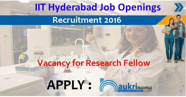 Job Alert- Junior Research Openings 2016 in IIT Hyderabad