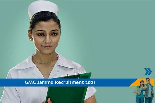 GMC Jammu Recruitment for the post of Junior Staff Nurse
