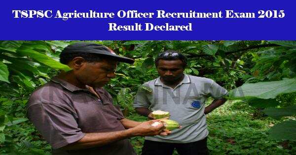 TSPSC Agriculture Officer Recruitment Exam 2015 Result Declared