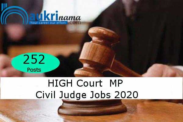 Madhya Pradesh High Court Civil Judge recruitment 2020 Apply now