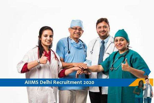 AIIMS Delhi recruitment for the post of Junior Medical Officer 2020