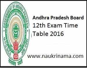 Andhra Pradesh Board-12th Exam Time Table 2016 Available here, bieap.gov.in