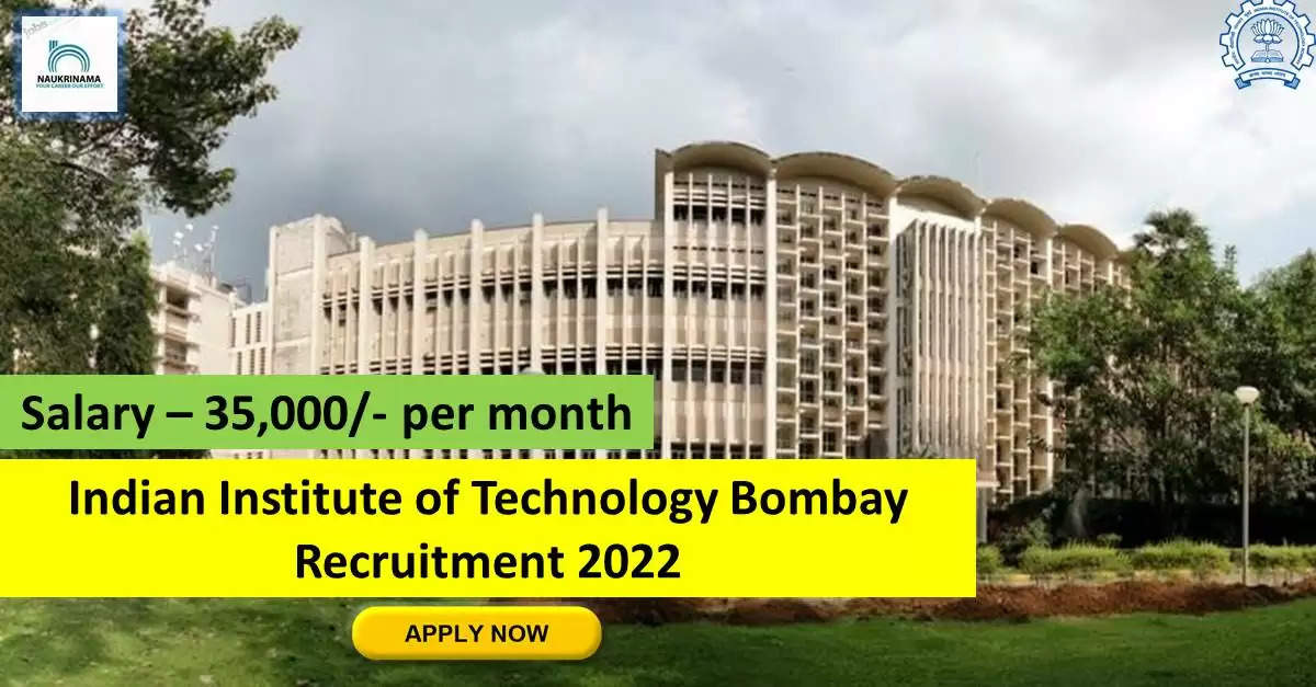 Government Jobs 2022 - Indian Institute of Technology Bombay (IIT Bombay) has invited applications from young and eligible candidates to fill the post of Senior Research Fellow. If you have obtained BE / B.Tech / ME / M.Tech degree in Mechanical / Metallurgical Engineering and you are looking for government jobs for many days, then you can apply for these posts. Important Dates and Notifications – Post Name - Senior Research Fellow Total Posts – 1 Last Date – 22 September 2022 Location - Maharashtra Indian Institute of Technology Bombay (IIT Bombay) Post Details 2022 Age Range - The minimum age and maximum age of the candidates will be valid as per the rules of the department and age relaxation will be given to the reserved category. salary - The candidates who will be selected for these posts will be given a salary of 35,000/- per month. Qualification - Candidates should have BE / B.Tech / ME / M.Tech Degree in Mechanical / Metallurgical Engineering from any recognized Institute and experience in relevant subject. Selection Process Candidate will be selected on the basis of written examination. How to apply - Eligible and interested candidates may apply online on prescribed format of application along with self restrictive copies of education and other qualification, date of birth and other necessary information and documents and send before due date. Official site of Indian Institute of Technology Bombay (IIT Bombay) Download Official Release From Here Get information about more government jobs in Maharashtra from here