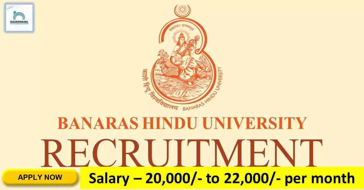 BHU Recruitment 2022: A great opportunity has come out to get a job (Sarkari Naukri) in Banaras Hindu University (BHU). BHU has invited applications to fill the posts of Junior Research Associate (BHU Recruitment 2022). Interested and eligible candidates who want to apply for these vacant posts (BHU Recruitment 2022) can apply by visiting the official website of BHU https://bhu.ac.in/. The last date to apply for these posts (BHU Recruitment 2022) is 21 September.  Apart from this, candidates can also directly apply for these posts (BHU Recruitment 2022) by clicking on this official link https://bhu.ac.in/. If you want more detail information related to this recruitment, then you can see and download the official notification (BHU Recruitment 2022) through this link BHU Recruitment 2022 Notification PDF. A total of 1 post will be filled under this recruitment (BHU Recruitment 2022) process.  Important Dates for BHU Recruitment 2022  Starting date of online application - 13 September  Last date to apply online - 21st September  BHU Recruitment 2022 Vacancy Details  Total No. of Posts- 1  Eligibility Criteria for BHU Recruitment 2022  BSc, MSc Degree  Age Limit for BHU Recruitment 2022  Candidates age limit should be 28 years.  Salary for BHU Recruitment 2022  20,000/- to 22,000/- per month  Selection Process for BHU Recruitment 2022  Selection Process Candidate will be selected on the basis of written examination.  How to Apply for BHU Recruitment 2022  Interested and eligible candidates may apply through official website of BHU (https://bhu.ac.in/) latest by 21 September 2022. For detailed information regarding this, you can refer to the official notification given above.    If you want to get a government job, then apply for this recruitment before the last date and fulfill your dream of getting a government job. You can visit naukrinama.com for more such latest government jobs information.