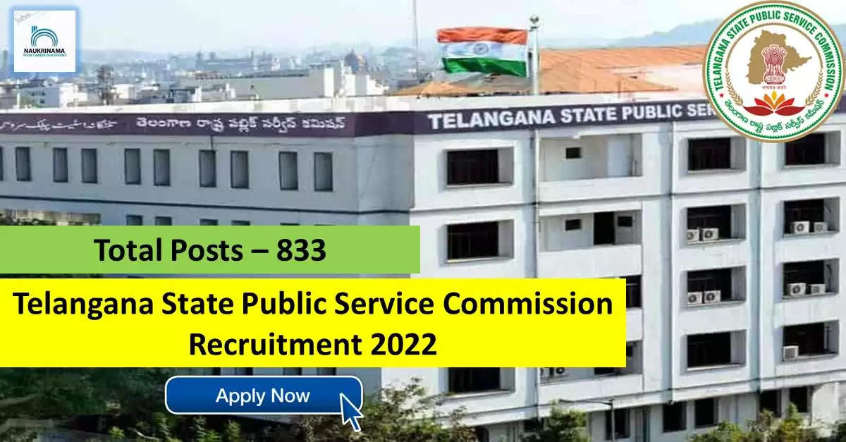 Government Jobs 2022 - Telangana State Public Service Commission (TSPSC) has invited applications from young and eligible candidates to fill the post of Assistant Engineer, Junior Technical Officer. If you have obtained Diploma, Degree, BE / B.Tech, Bachelor's degree and you are looking for government jobs for many days, then you can apply for these posts. Important Dates and Notifications – Post Name – Assistant Engineer, Junior Technical Officer Total Posts – 833 Last Date – 21 October 2022 Location - Telangana Telangana State Public Service Commission (TSPSC) Post Details 2022 Age Range - Candidates minimum age of 18 years and maximum age of 44 years will be valid and age relaxation will be given to reserved category. salary - The candidates who will be selected for these posts will be given a salary of 32,810/- to 1,24,150/- per month. Qualification - Candidates should have Diploma, Degree, BE/B.Tech, Graduation Degree from any recognized institute and experience in relevant subject. Selection Process Candidate will be selected on the basis of written examination. How to apply - Eligible and interested candidates may apply online on prescribed format of application along with self restrictive copies of education and other qualification, date of birth and other necessary information and documents and send before due date. Official site of Telangana State Public Service Commission (TSPSC) Download Official Release From Here Know more about Telangana Govt Jobs here