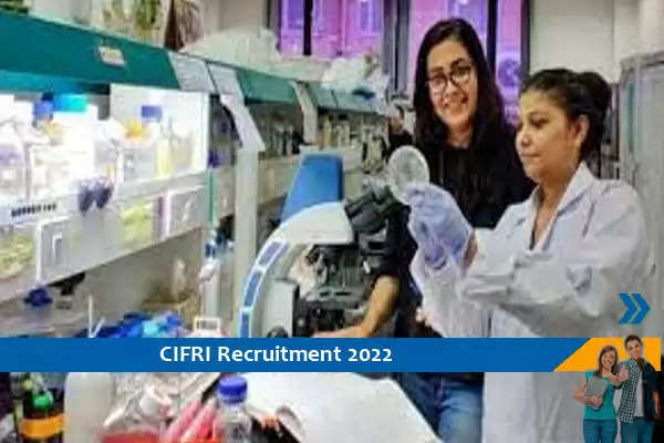 CIFRI Recruitment 2022 - Get Apply Form For1 Project Assistant Job Vacancies @ cifri.res.in Apply For Latest Jobs