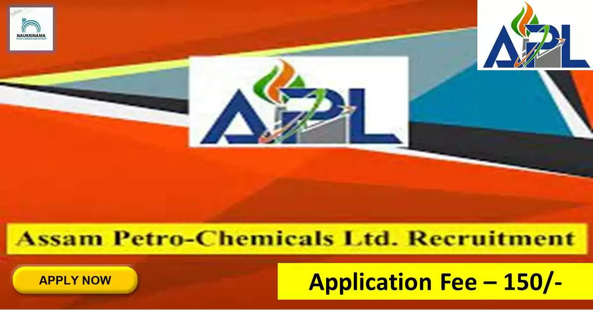 Government Jobs 2022 - Assam Petrochemicals Limited has invited applications from young and eligible candidates to fill the post of Manager, Accounts Officer. If you have obtained CA / CMA, BE / BTech, Bachelor in Commerce, MBA degree in Finance and you are looking for government jobs for many days, then you can apply for these posts. Important Dates and Notifications – Post Name - Manager, Accounts Officer Total Posts – 7 Last Date – 04 October 2022 Location - Assam Assam Petrochemicals Limited Vacancy Details 2022 Age Range - The maximum age of the candidates will be 50 years and there will be 5 years relaxation in the age limit for the reserved category. salary - The candidates who will be selected for these posts will be given a salary of 13,300/- to 16,300/- per month. Qualification - Candidates should have CA/CMA, BE/B.Tech, Bachelor in Commerce, MBA Degree in Finance from any recognized institute and experience in relevant subject. Application Fee – 150/- Selection Process Candidate will be selected on the basis of written examination. How to apply - Eligible and interested candidates may apply online on prescribed format of application along with self restrictive copies of education and other qualification, date of birth and other necessary information and documents and send before due date. Official Site of Assam Petrochemicals Limited Download Official Release From Here Know more about Assam government jobs here