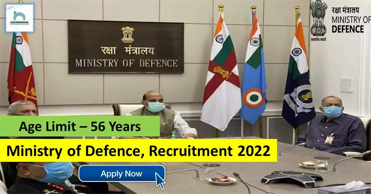 Government Jobs 2022 - Ministry of Defense has invited applications from young and eligible candidates to fill the post of Principal Registrar. If you have obtained a degree in law and you are looking for a government job for many days, then you can apply for these posts. Important Dates and Notifications – Post Name - Principal Registrar Total Posts – 1 Last Date – 17 October 2022 Location - New Delhi Defense Ministry Post Details 2022 Age Range - The maximum age of the candidates will be 56 years and age relaxation will be given to the reserved category. salary - The candidates who will be selected for these posts will be given a salary of 1,44,200/- to 2,18,200/- per month. Qualification - Candidates should have a degree in law from any recognized institute and have experience in the relevant subject. Selection Process Candidate will be selected on the basis of written examination. How to apply - Eligible and interested candidates may apply online on prescribed format of application along with self restrictive copies of education and other qualification, date of birth and other necessary information and documents and send before due date. Official site of Ministry of Defense Download Official Release From Here Get information about more government jobs in New Delhi from here