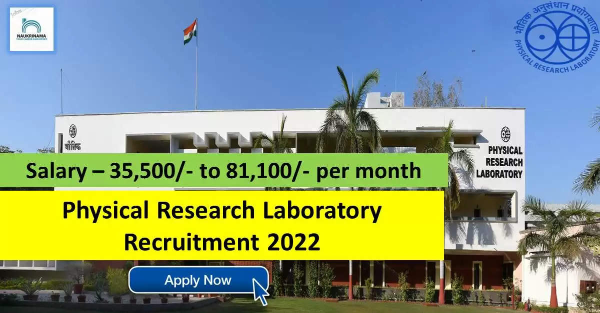 Government Jobs 2022 - Physical Research Laboratory (PRL Ahmedabad) has invited applications from young and eligible candidates to fill the post of Assistant, Junior Personal Assistant. If you have completed Diploma, Graduation Degree in Commercial / Secretarial Practice and you are looking for Government Jobs since many days, then you can apply for these posts. Important Dates and Notifications – Post Name – Assistant, Junior Personal Assistant Total Posts – 17 Last Date – 01 October 2022 Location - Gujarat Physical Research Laboratory (PRL Ahmedabad) Post Details 2022 Age Range - Candidates minimum age of 18 years and maximum age of 26 years will be valid and age relaxation will be given to reserved category. salary - The candidates who will be selected for these posts will be given salary from 35,500/- to 81,100/- per month. Qualification - Candidates should possess Diploma, Graduation Degree in Commercial/ Secretarial Practice from any recognized Institute and experience in the relevant subject. Application Fee – 250/- Selection Process Candidate will be selected on the basis of written examination. How to apply - Eligible and interested candidates may apply online on prescribed format of application along with self restrictive copies of education and other qualification, date of birth and other necessary information and documents and send before due date. Official Site of Physical Research Laboratory (PRL Ahmedabad) Download Official Release From Here Get information about more government jobs in Gujarat from here