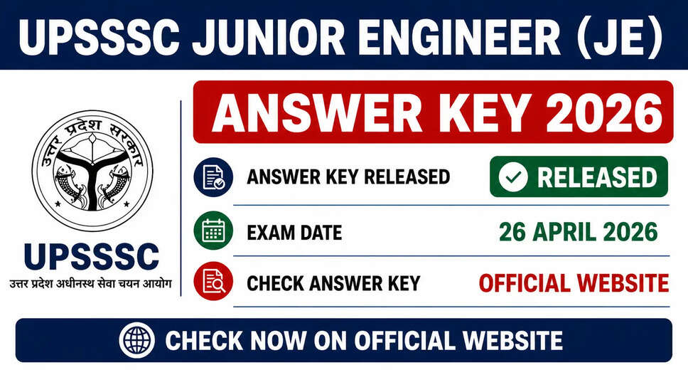 UPSSSC Junior Engineer JE Answer Key 2026 Released