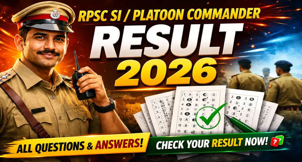 RPSC Announces Sub Inspector and Platoon Commander Result for 2026